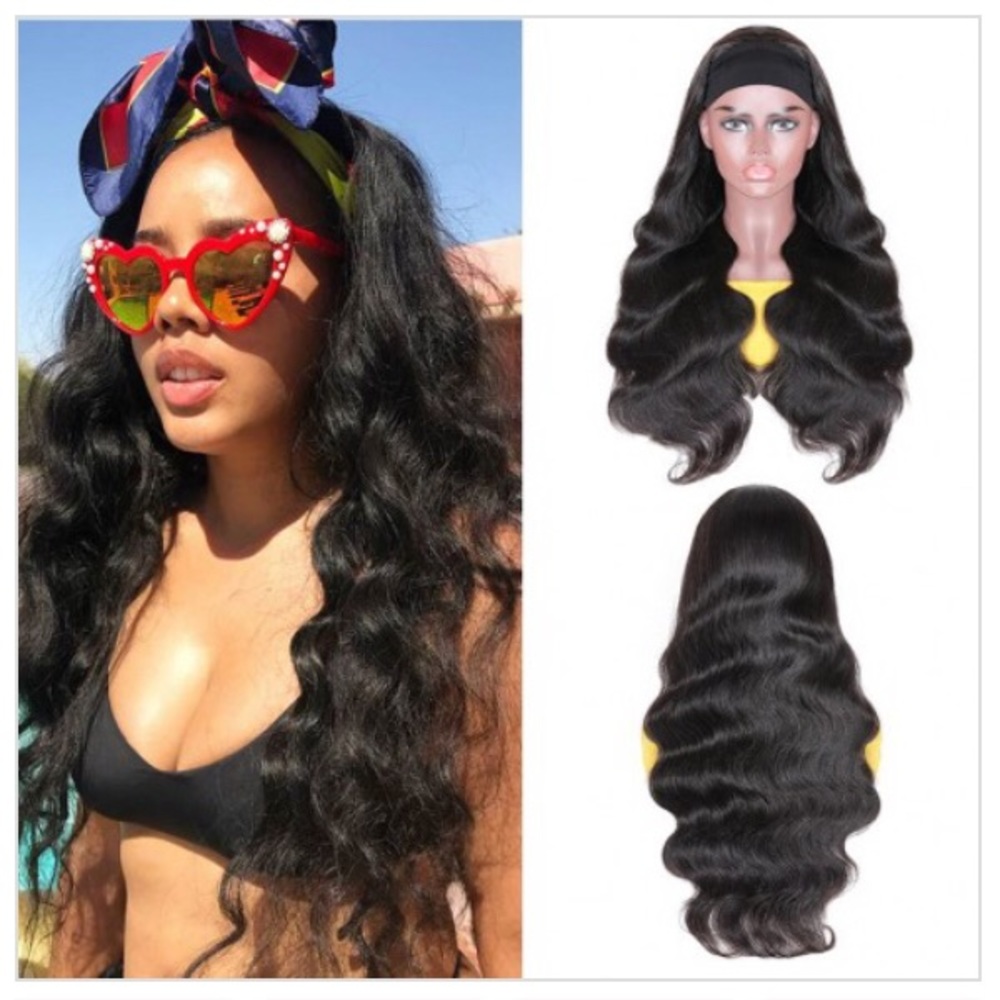 Virgin Brazilian Hair Body Wave Headband Wig